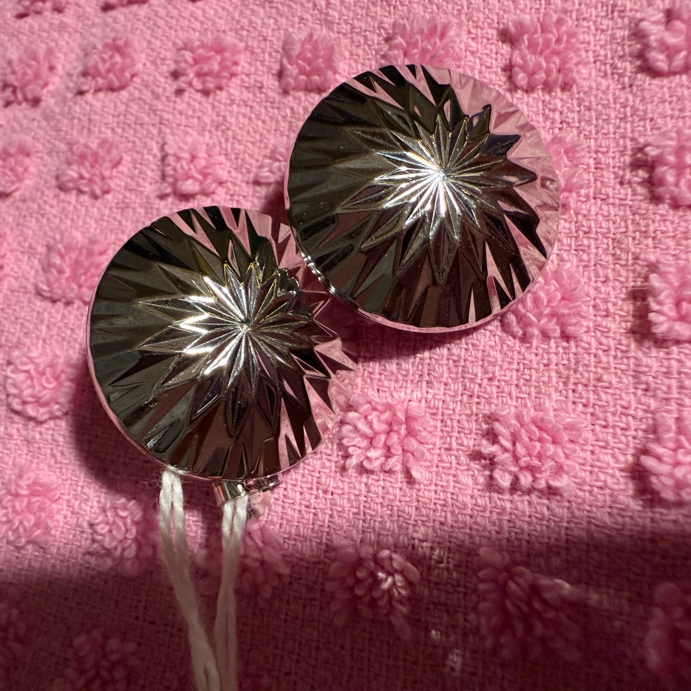 Sterling Silver pierced button style Earrings